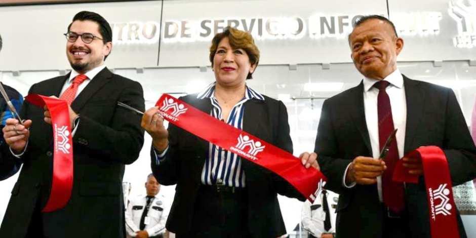 Delfina Gómez aseguró que promoverá vivienda adecuada para los mexiquenses.