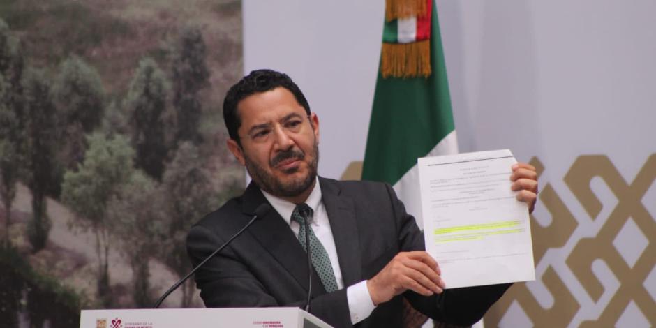 El Jefe de Gobierno capitalino, Martí Batres, en conferencia de prensa.