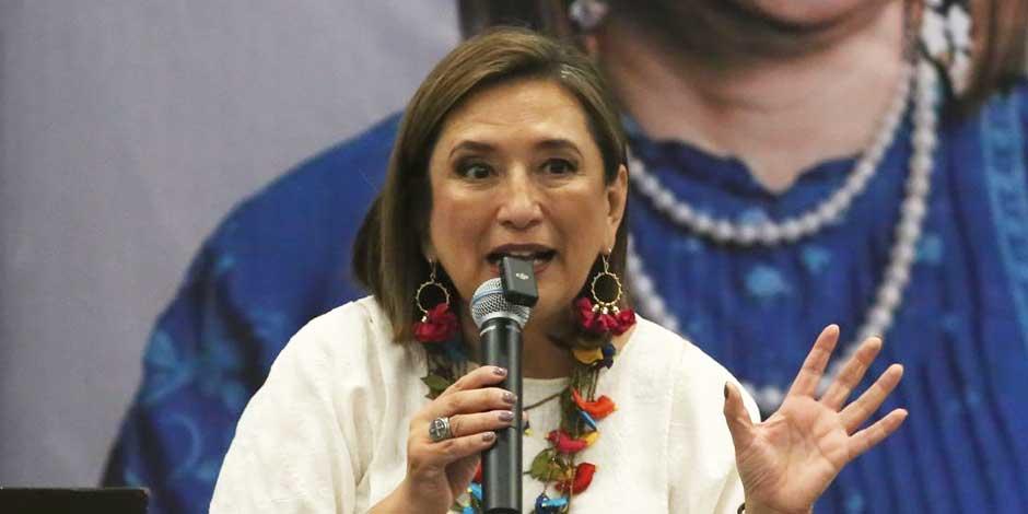 En la imagen, la senadora del PAN y aspirante a encabezar el Frente Amplio por México, Xóchitl Gálvez Ruiz