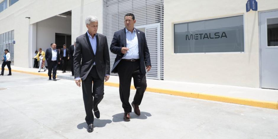 Diego Sinhue inaugura empresa Metalsa en Apaseo El Grande, Guanajuato.