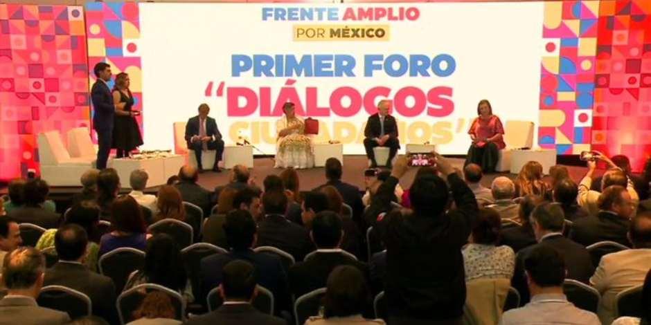 Arranca Foro 'Diálogos Ciudadanos' con aspirantes del Frente Amplio por México.