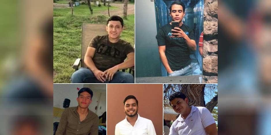 En la imagen, los cinco jóvenes desaparecidos el pasado 11 de agosto en Lagos de Moreno, Jalisco