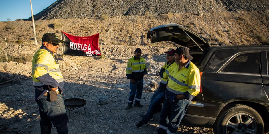 Paro de labores en la mina Peñasquito, en Zacatecas, en foto de archivo.