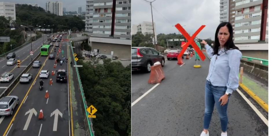 La alcaldesa de Álvaro Obregón, Lía Limón, pide a Gobierno de la CDMX agilizar obras en Puente de los Poetas, ya que están generando caos vial e inseguridad.
