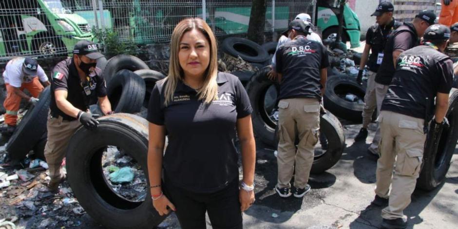 Alfa González encabeza operativos para liberar a Tlalpan de escombros y basura.