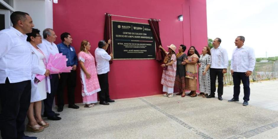 Evelyn Salgado inaugura el Centro de Salud con Servicios Ampliados de Marquelia.