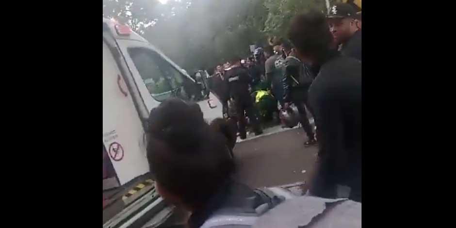 Se registra fuerte accidente que involucra a 4 motociclistas en la México-Cuernavaca
