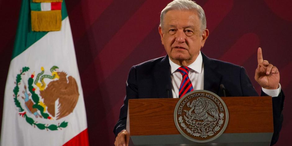Andrés Manuel López Obrador, presidente de México, ofrece su conferencia de prensa este jueves 23 de noviembre del 2023, desde la CDMX.