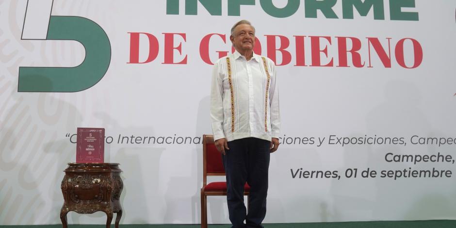 López Obrador este viernes en Campenche.