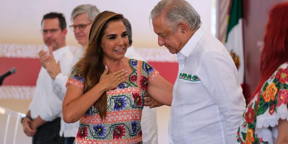 Gobernadora Mara Lezama y el presidente López Obrador inauguraron bulevar Colosio y distribuidor vial en Cancún