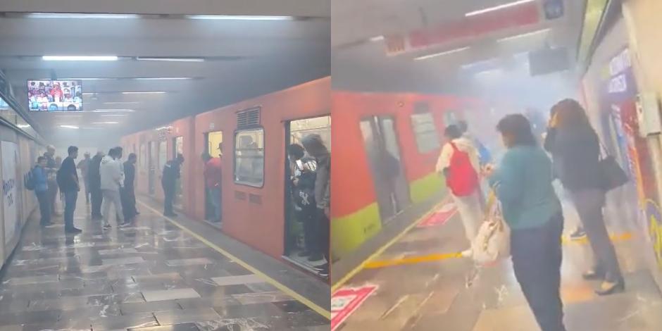 Usuarios del Metro CDMX reportan presencia de humo en la Línea 3.