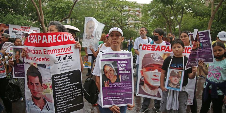 Protesta por los desaparecidos, el pasado 30 de agosto en Guadalajara.