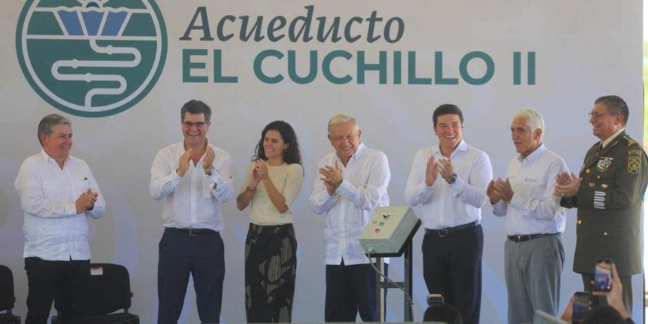 AMLO y Samuel García inauguran primera etapa del Acueducto “El Cuchillo II” en Nuevo León.