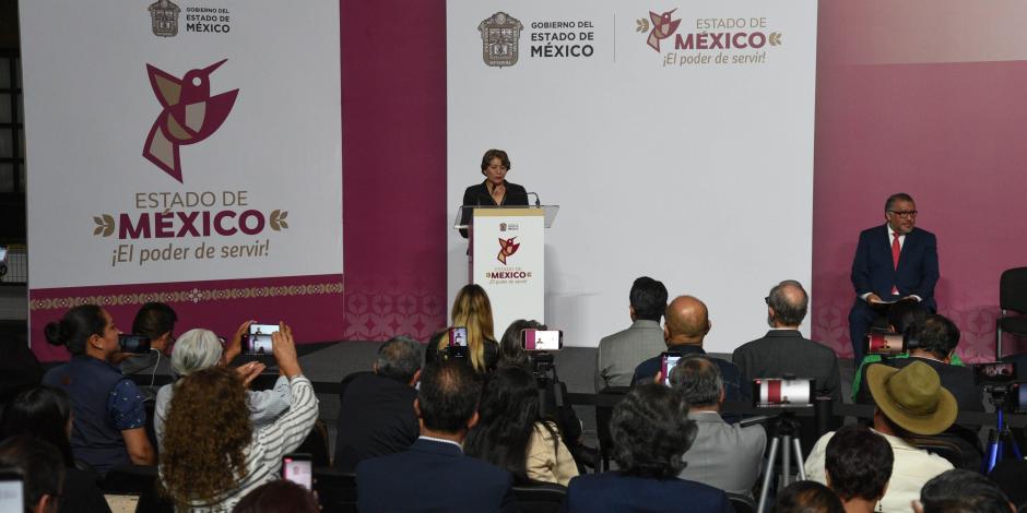 La gobernadora electa del Estado de México, Delfina Gómez Álvarez, ayer.