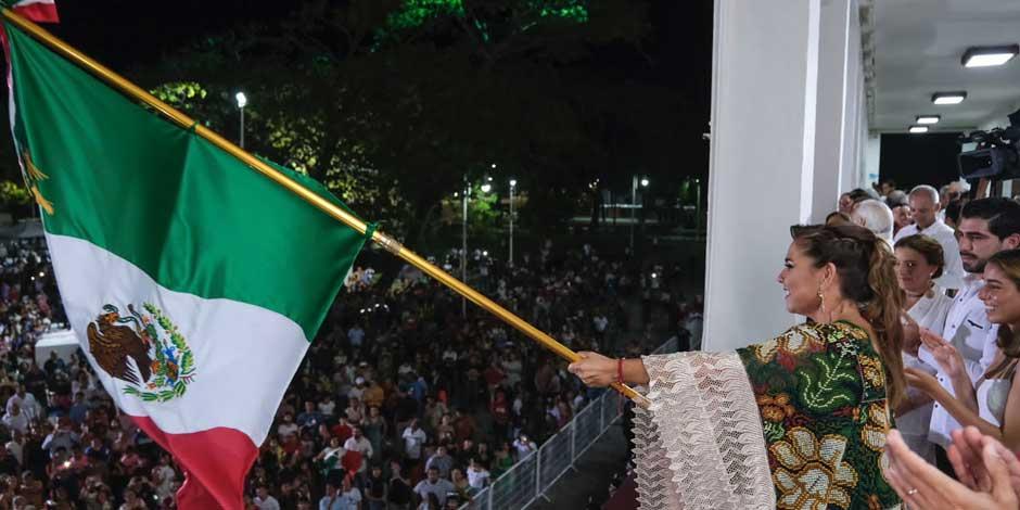 En Quintana Roo, Mara Lezama celebra grito de independencia con el pueblo