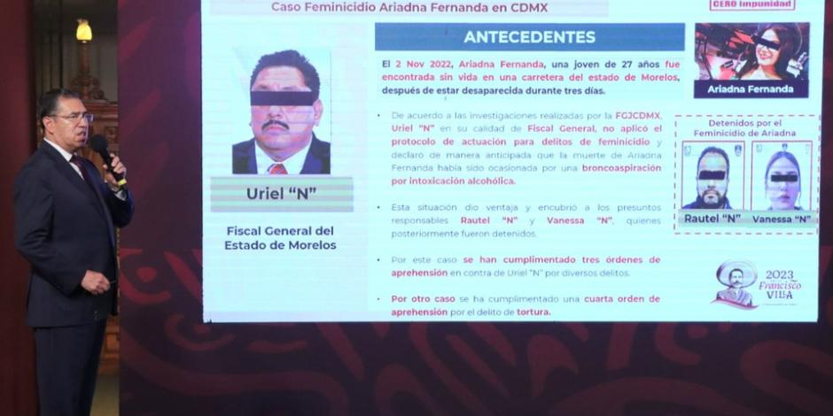 La Fiscalía General de la República atrae caso de exfiscal de Morelos por presunta tortura contra 'El Diablo', acusado de dos asesinatos y un feminicidio.
