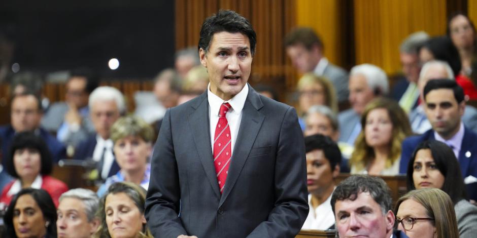 El primer ministro canadiense, Justin Trudeau, durante una comparecencia ante el Parlamento el pasado 18 de septiembre.