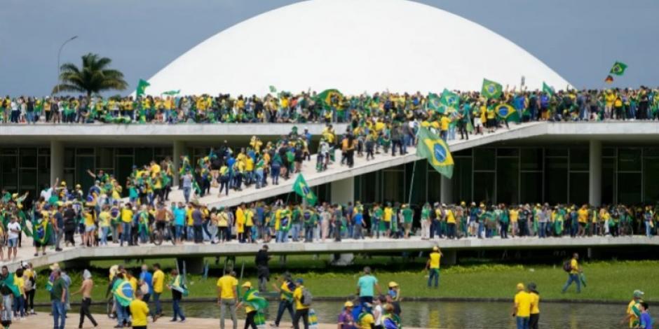 Simpatizantes de Bolsonaro, en el intento de golpe de Estado de enero pasado.