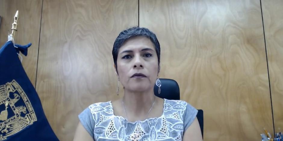 Zoraida García Castillo, durante videomensaje.