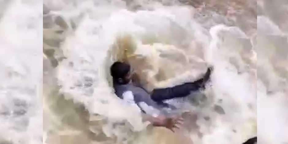 Un hombre que ayudaba a cruzar a otros migrantes cayó en un río y fue arrastrado por la corriente
