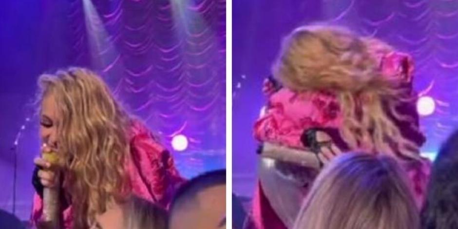 Paulina Rubio se pone a llorar desconsolada a medio pleno concierto ¿por el hate?