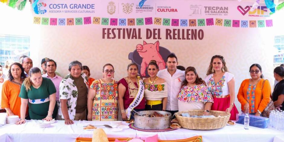 Evelyn Salgado anuncia festival del Relleno de Cuche en Tecpan.