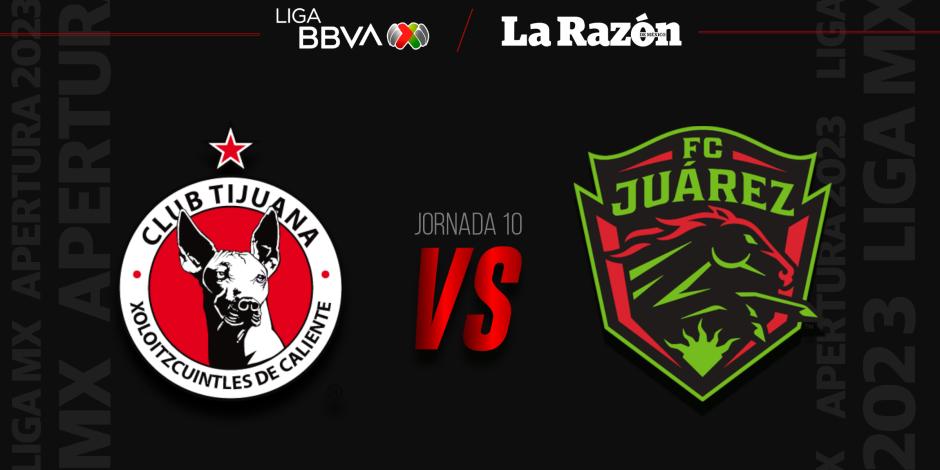 Tijuana y Juárez chocan en la Jornada 10 del Apertura 2023 de la Liga MX