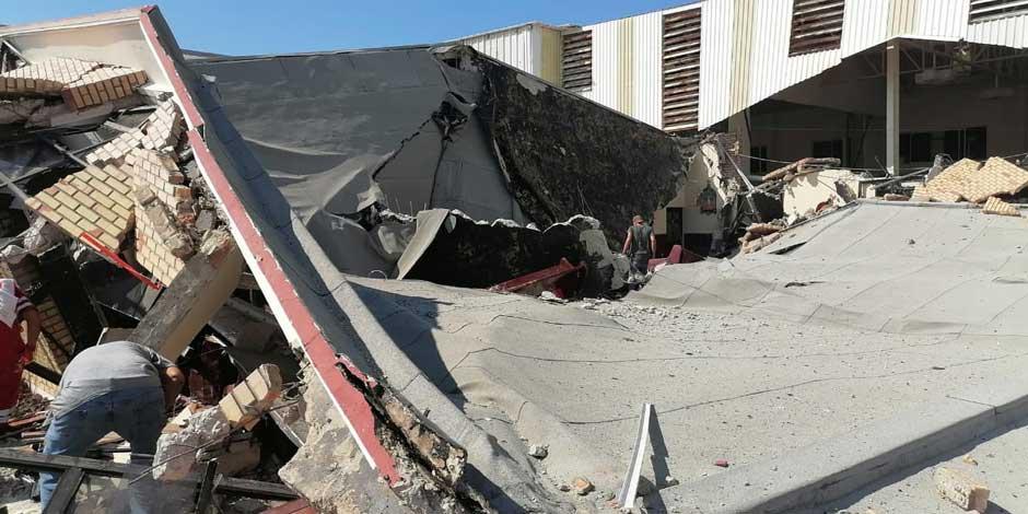 Iglesia colapsada en Ciudad Madero, Tamaulipas