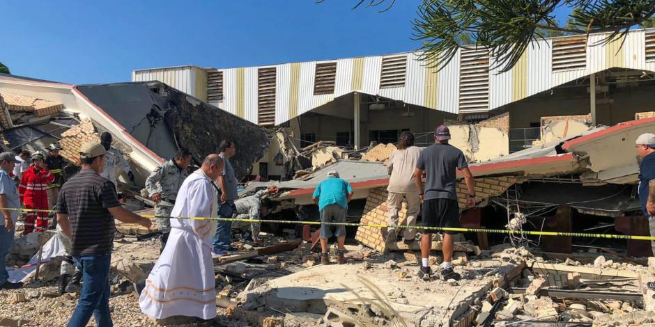 Cae techo en iglesia de Ciudad Madero: Sube a 11 el número de muertos por derrumbe.