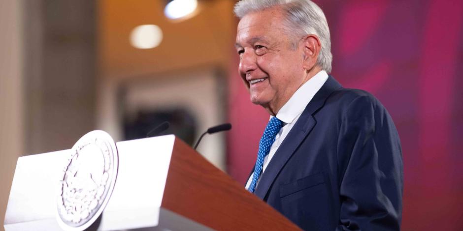 El Presidente López Obrador en conferencia de prensa, ayer.