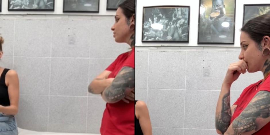 Una mujer critica a una tatuadora por su trabajo y por los tatuajes que tiene.