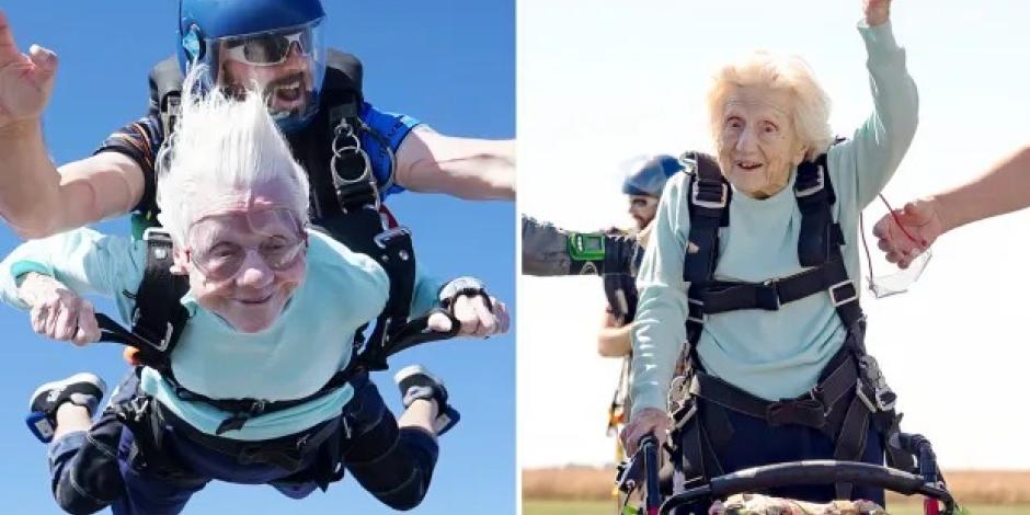 Dorothy Hoffner, abuelita de 104 años que se lanzó de un paracaídas para romper un Records Guinness, murió mientras dormía el lunes 9 de octubre.