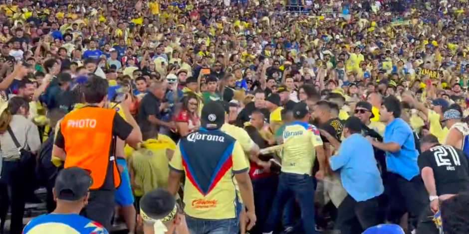 Fans de América y Chivas protagoniza batalla campal en Estados Unidos