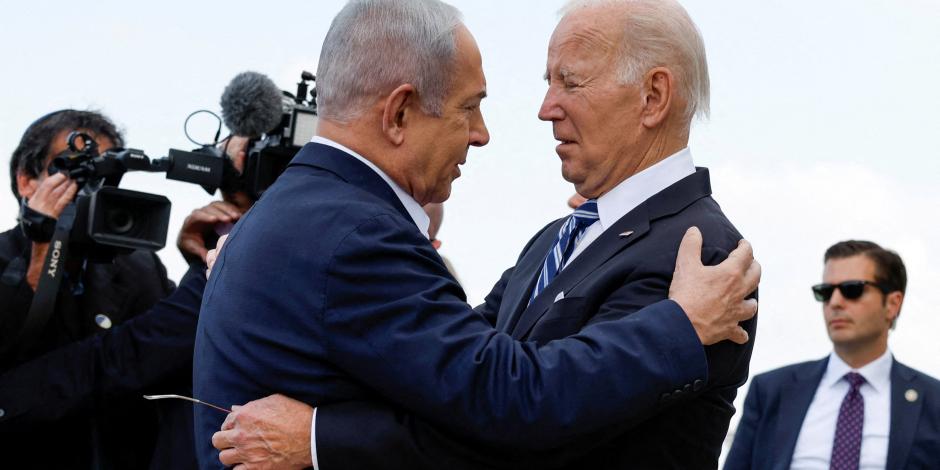 Benjamin Netanyahu y Joe Biden, ayer.