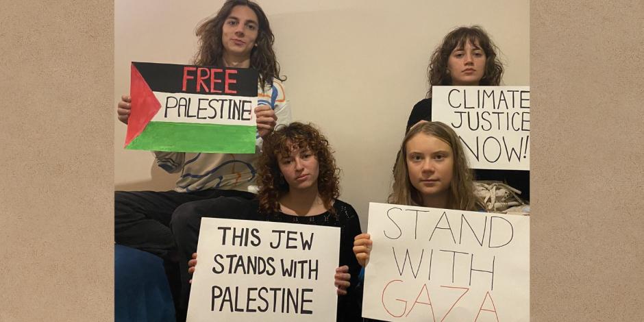 Israel arremete contra Greta Thunberg por apoyar a Palestina; "Hamas no utilizó materiales sostenibles para cohetes que mataron a israelíes inocentes", dice.