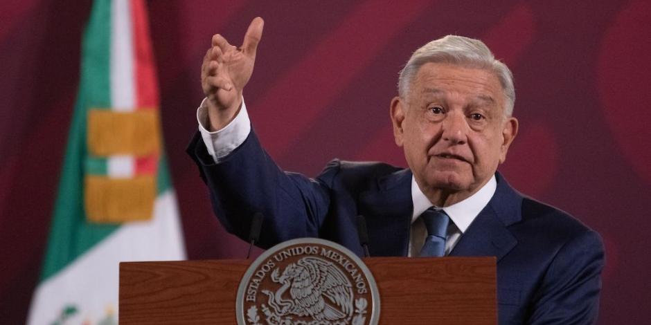 El Presidente López Obrador, en conferencia de prensa, ayer.