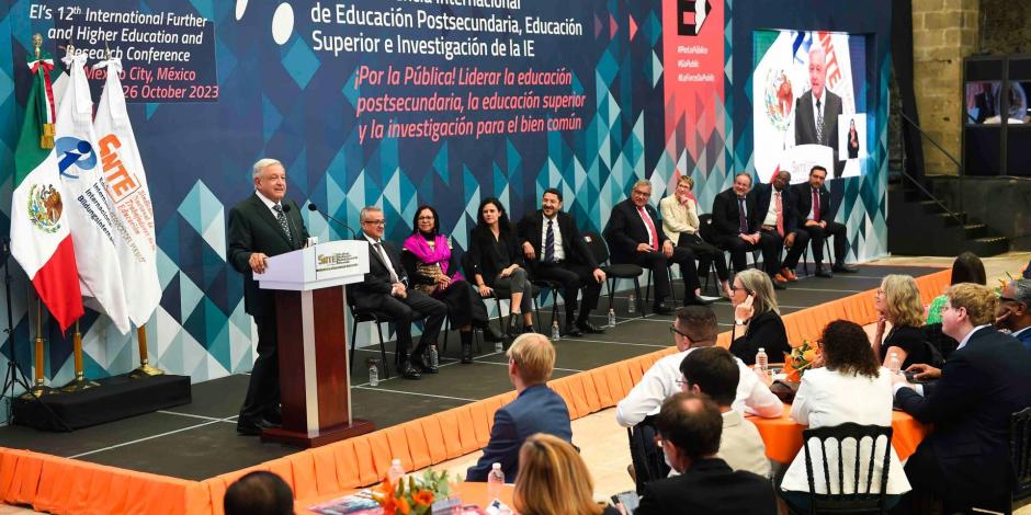 AMLO en la Inauguración de la 12° Conferencia Internacional de Educación Postsecundaria, Superior e Investigación