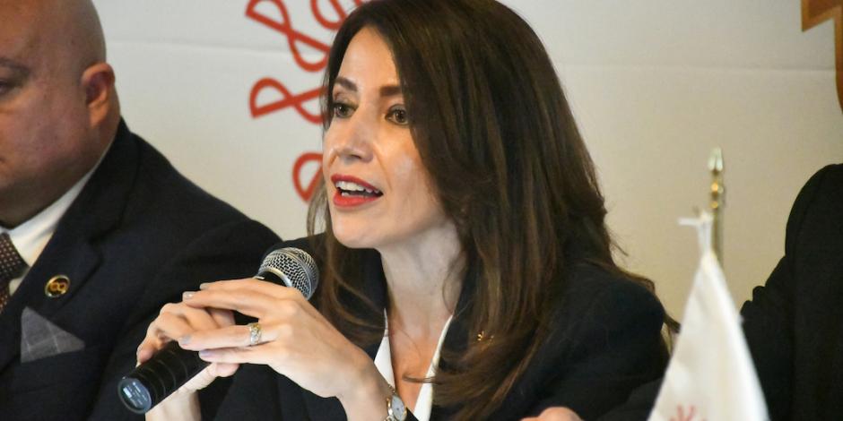 Laura Grajeda, presidenta del Instituto Mexicano de Contadores Públicos, ayer.