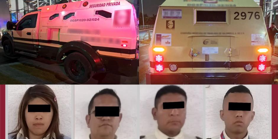Custodios de una empresa de seguridad se roban camioneta de valores en Tlalnepantla, Edomex, y para no ser detenidos ofrecen 100 mil pesos.