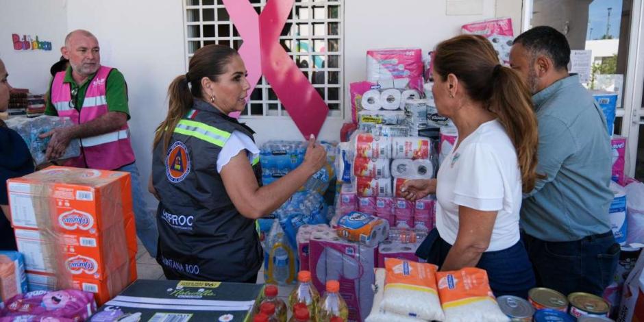 Mara Lezama envía apoyo para las personas afectadas de Guerrero.