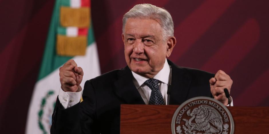 Andrés Manuel López Obrador, presidente de México, ofrece su conferencia de prensa este martes 7 de noviembre del 2023, desde Palacio Nacional, en la CDMX.