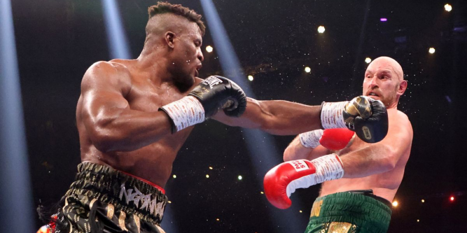 Tyson Fury muestra las marcas de guerra tras el combate contra Francis Ngannou