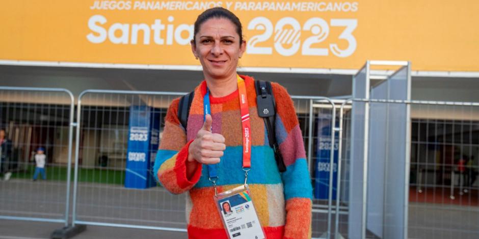 Ana Guevara, directora de la CONADE, en los Panamericanos Santiago 2023.