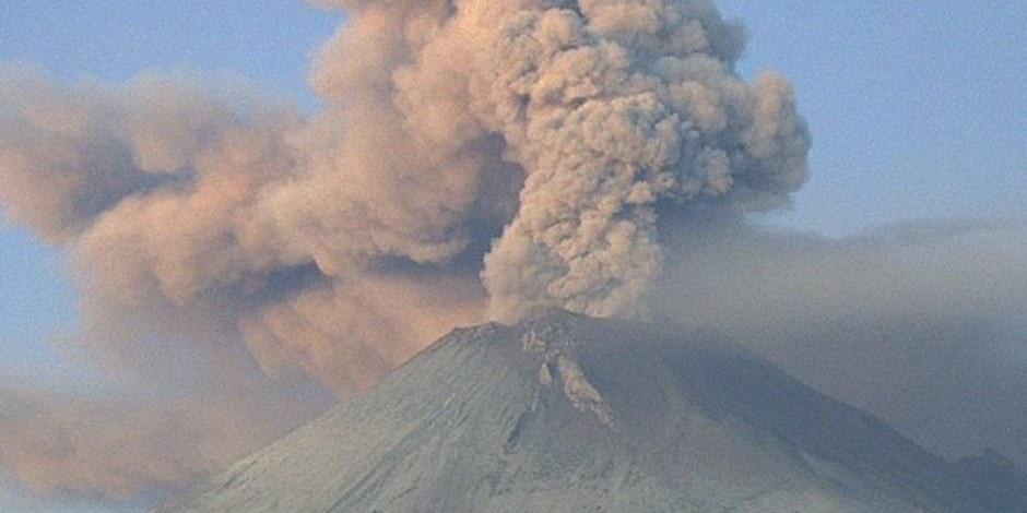 Prevén caída de ceniza del volcán Popocatépetl en CDMX.