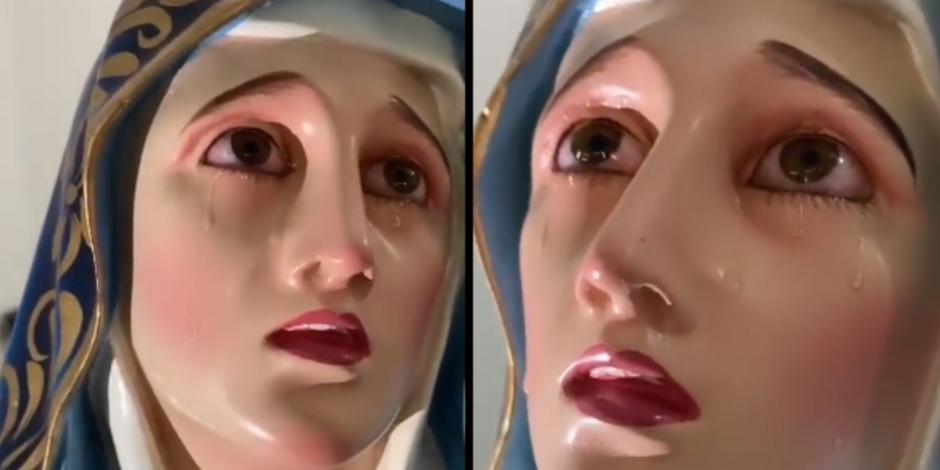 ¿Es un milagro? Virgen de los Dolores en El Chanal, Colima, llora lágrimas de verdad.