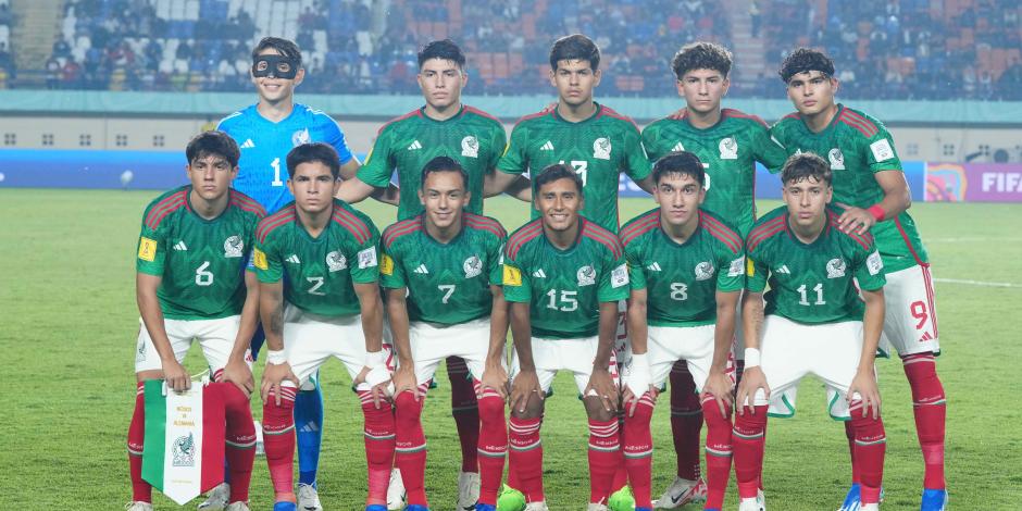 La Selección Mexicana Sub-17 que participa en el Mundial de la especialidad