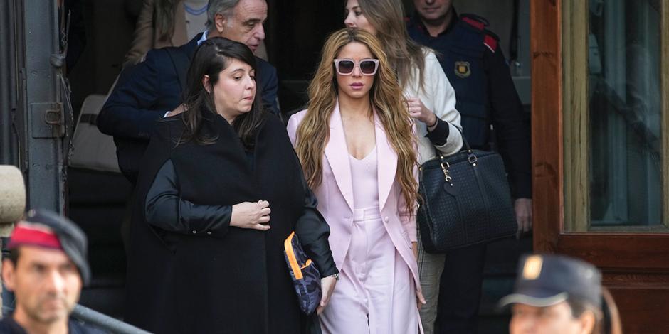 La intérprete  Shakira, al llegar  a la corte de Barcelona, ayer.