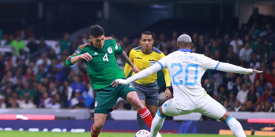 Una acción del México vs Honduras, Cuartos de final vuelta de la Liga de Naciones de Concacaf
