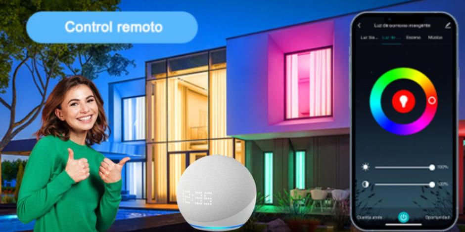 Con los focos inteligentes puedes personalizar la iluminación de tu hogar.