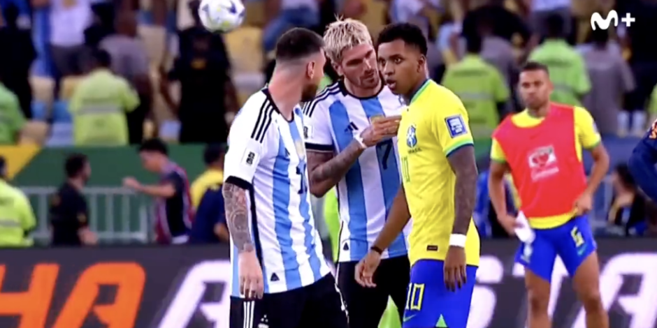 Lionel Messi y Rodrygo se dijeron de todo previo al Brasil vs Argentina en Maracaná.